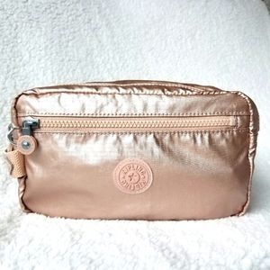 Kipling Toiletry Cosmetic Bag Quartz Metallic